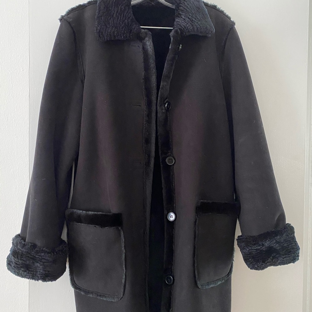 Liz Claiborne reversible black jacket.